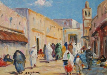 Retaux Bruno (1947) - Vue de Marrakech Maroc