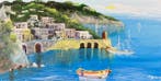 M. Zach (XX-XXI) - Amalfi, Antiek en Kunst, Kunst | Schilderijen | Klassiek