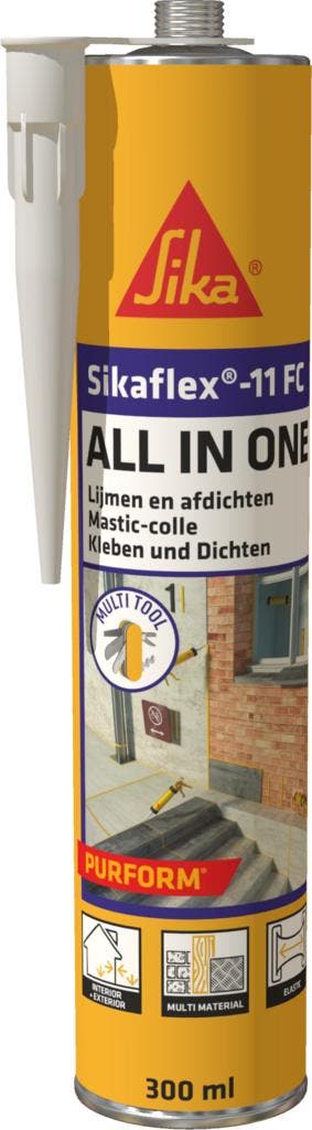 Sika Bouw Sikaflex 11 fc purform 1 stuk, 300 ml, lichtgrijs, Verzenden, Nieuw