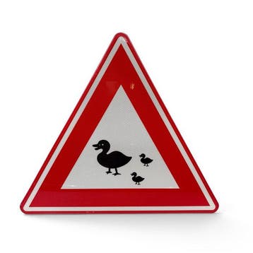 Verkeersbord Overstekende eenden - Verkeersbord - Metaal, Antiek en Kunst