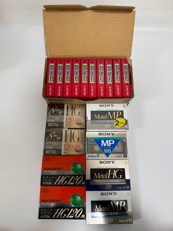 Sony, TDK - 21x Video8 Tapes - Sealed / NOS - Metal Particle