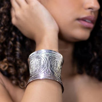 Afrikaanse stijl Bangle armband sieraad - Infinity - Zilver, Ophalen of Verzenden, Nieuw