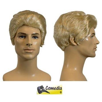 Theaterpruik kuif blond, Verzenden, Nieuw, Feestartikel