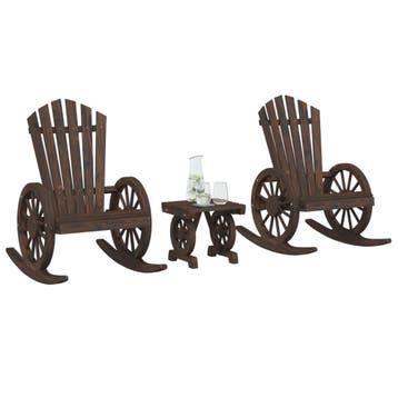 vidaXL 3-delige Loungeset massief vurenhout, Verzenden, Nieuw, Hout, Loungeset