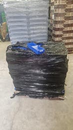 Stellingbak, 495x150x80 mm, blauw kunststof, gebruikt -, Ophalen of Verzenden