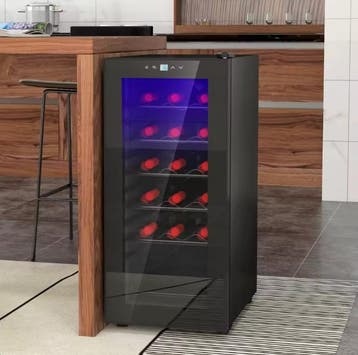 Wijnkoelkast 18 Flessen 50L – LED Display en Touchscreen, Verzenden, Nieuw