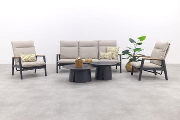 VDG Solaro/Velora verstelbare (5-persoons) stoel-bank, Verzenden, Nieuw, Hout, Loungeset
