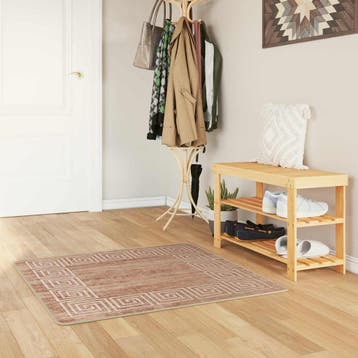 vidaXL Vloerkleedloper MARSA Wit 100 x 100 cm Polyester en, Verzenden, Nieuw, Wit