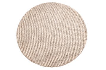 Designtapijt WOL 150cm beige rond wol handgemaakt - 43056, Ophalen of Verzenden, Nieuw