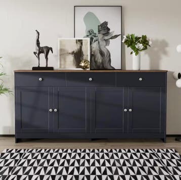 Nieuwe Dressoir Kast Houtnerf - Landelijke Stijl Design, Verzenden, Nieuw