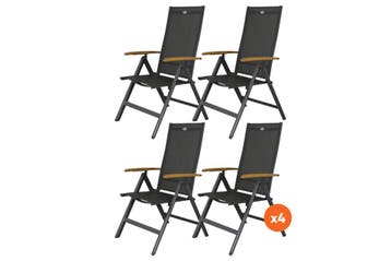 Set van 4 - Hartman Napoli verstelbare stoel - Teak, Tuin en Terras, Verzenden, Nieuw, Overige materialen