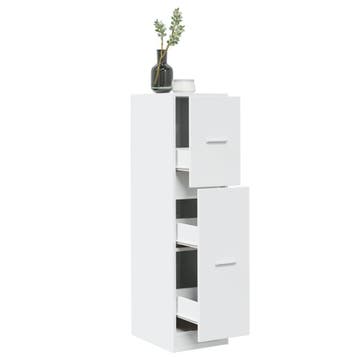 vidaXL Apothekerskast 30x41x118 cm bewerkt hout wit, Huis en Inrichting, Kasten | Overige, Verzenden, Nieuw