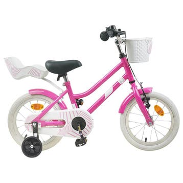 vidaXL Kinderfiets 16 Inch voor 4-6 jaar oud Donkerroze, Verzenden, Nieuw