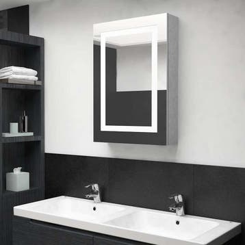 vidaXL Badkamerkast met spiegel en LED 50x13x70 cm, Verzenden, Nieuw