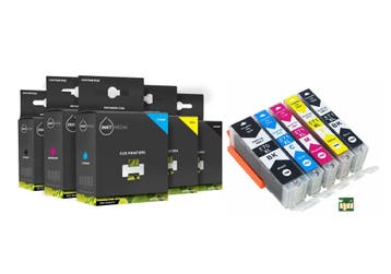 Geschikt Canon PGI-570BK Cli-571 XL serie MET CHIP complete, Nieuw, Cartridge, Inktmedia