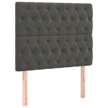 Design Bed Hoofdbord - Donkergrijs - 34% Korting, Klassiek, Tweepersoons, Ophalen of Verzenden, Zo goed als nieuw