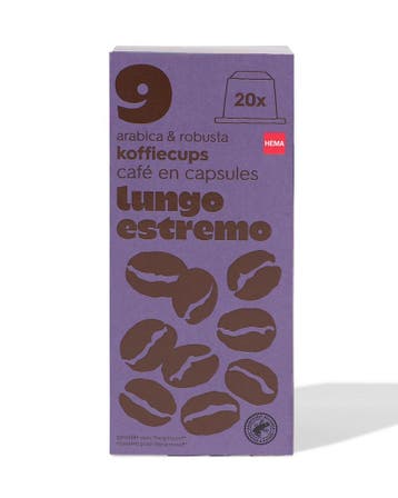 HEMA Koffiecups lungo estremo - 20 stuks 3 voor 8.99, Verzenden, Nieuw