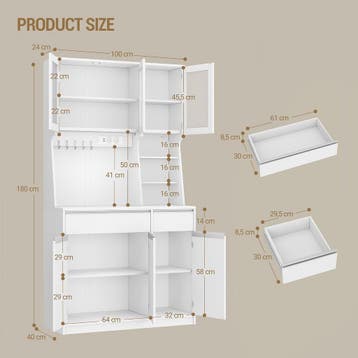Hzuaneri Keukenkast, dressoir, commode keuken met stopcontac, Verzenden, Zo goed als nieuw