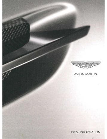 2008 ASTON MARTIN RANGE MEDIA BROCHURE ENGELS, Nieuw, Author