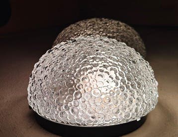 Plafondlamp (2) - Een paar mid-century modern Bubble Glass, Antiek en Kunst, Antiek | Lampen