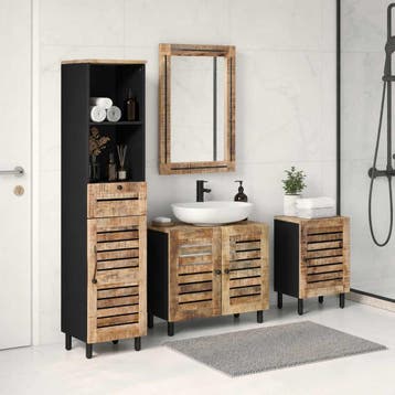 vidaXL Badkamerkastenset 4 st Naturel 38 x 33 x 160 cm, Verzenden, Nieuw, Overige typen