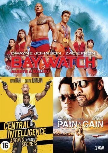 Baywatch ; Central intelligence ; Pain & gain (3DVD), Verzenden, Nieuw in verpakking, Actie