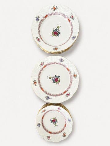 Herend - Tafelservies voor 6 (18) - Apponyi multicolor -, Antiek en Kunst
