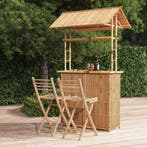 vidaXL 3-delige Barset bamboe, Tuin en Terras, Verzenden, Nieuw, Hout, 3 zitplaatsen
