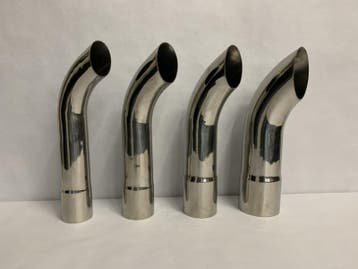 Rvs eindsierstuk turndown 12 inch long. 2 - 2.25 - 2.5 - 3, Ophalen of Verzenden, Nieuw