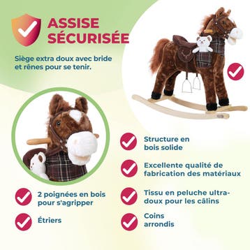 Schommeldier Paard Bruin met Geluid (Hobbeldieren), Verzenden, Nieuw