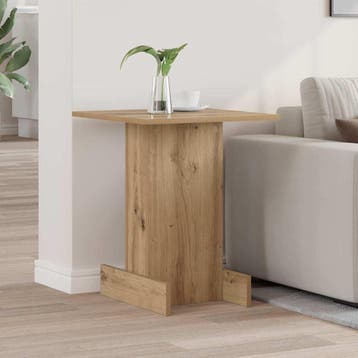 vidaXL Bijzettafel Artisan Eiken 44,5 x 45 x 55 cm Bewerkt, Verzenden, Nieuw, 45 tot 60 cm