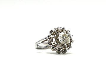 Zonder minimumprijs - Ring - 18 karaat Witgoud, Platina -, Nieuw