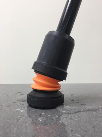 Flexyfoot stokdop - 22 mm zwart, Ophalen of Verzenden, Nieuw