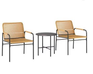 3-delige Rotan Bistroset – Tafel en Stoelen voor Buiten, Verzenden, Nieuw