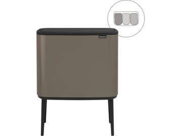 Brabantia Bo Touch Bin - Prullenbak - 3 x 11 liter -, Huis en Inrichting, Woonaccessoires | Prullenbakken, Verzenden, Zo goed als nieuw