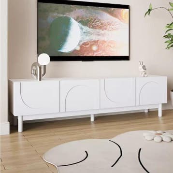 Lowboard met golvende deuren – moderne TV-kast 169 cm, Verzenden, Nieuw