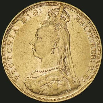 Australië. Victoria. Sovereign 1887 Dish M1 (Hooked J,, Postzegels en Munten
