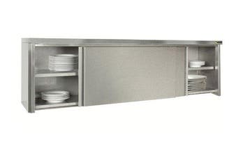 Wandkast met schuifdeuren RVS 304L | 20x47x56 HorecaTraders, Verzenden, Nieuw in verpakking