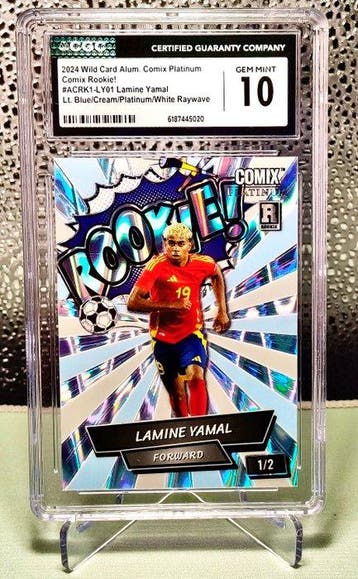 2024 Wild Card Comix Platinum Lamine Yamal 1/2 Graded card, Nieuw