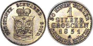 Zilvergroschen 1851, Schwarzburg-sondershausen Guenther F..., Verzenden