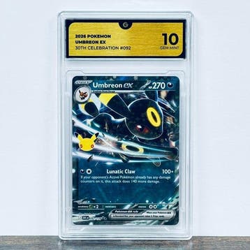 Pokémon Graded card - Umbreon ex 092- 30th Anniversary –, Nieuw