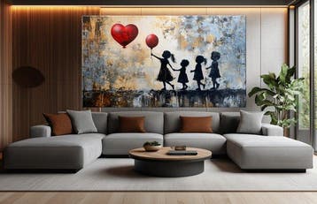Mrs Art Prime - Love Is The Only Currency in Banksy Style