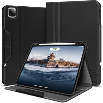 iPad Pro 12.9 Case - Zwart PU Leer | Tweedekansje | OP=OP, Computers en Software, Tablet-hoezen, Bescherming voor- en achterkant