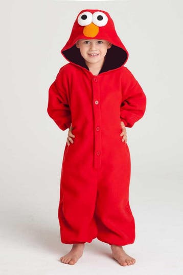 Onesie Elmo Pak Kind Kostuum 110-116 Rood Elmopak Jumpsuit P, Ophalen of Verzenden, Nieuw