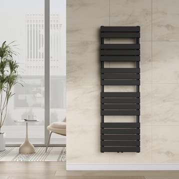 [neu.haus] Handdoekradiator Voss 160x50x5,2 cm zwart, Verzenden, Nieuw