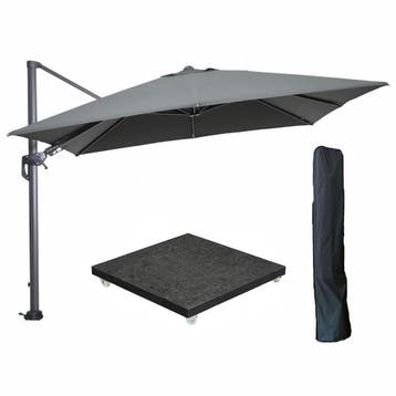 Garden Impressions Hawaii zweefparasol 300x300 cm carbon, Verzenden, Nieuw