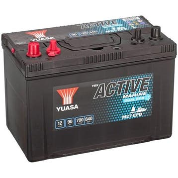 Yuasa M27-Efb Recreatie Accu 90Ah 304X173x225, Verzenden