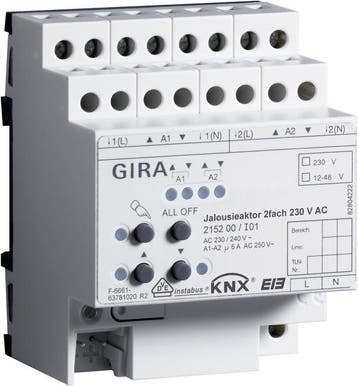 Gira KNX Jaloezie- en Rolluik-bussysteem DIN-rail - 215200, Doe-het-zelf en Verbouw, Elektra en Kabels, Verzenden, Nieuw, Overige typen