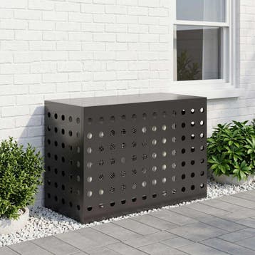 vidaXL Airconditioner hoes Zwart 90 x 40 x 60 cm Staal, Verzenden, Nieuw