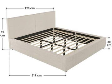 Juskys Salerno - Gestoffeerd Bed - Corduroy - 180x200cm -, Huis en Inrichting, Verzenden, Nieuw